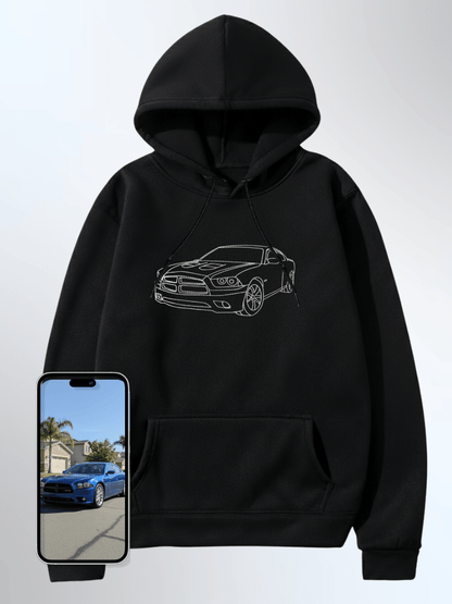 Automobile Custom Embroidered Photo Hoodie - Soulmate Customs