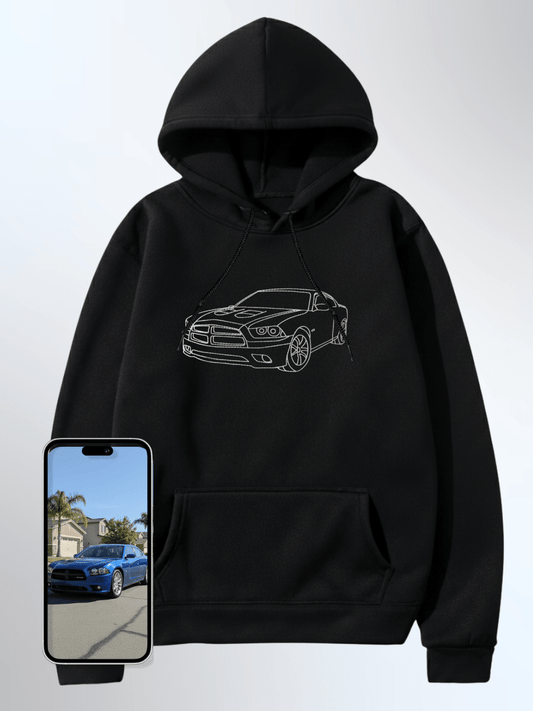 Automobile Custom Embroidered Photo Hoodie - Soulmate Customs