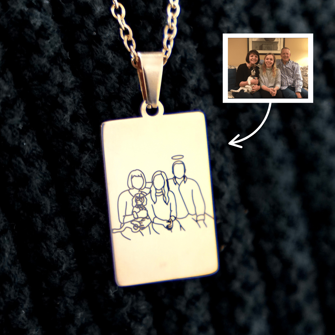 Custom Memorial Tag Necklace - Soulmate Customs