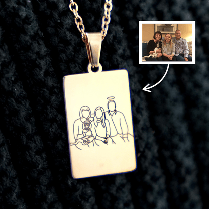 Custom Memorial Tag Necklace - Soulmate Customs