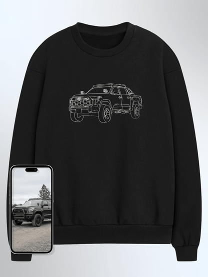 Automobile Custom Embroidered Photo Sweatshirt - Soulmate Customs