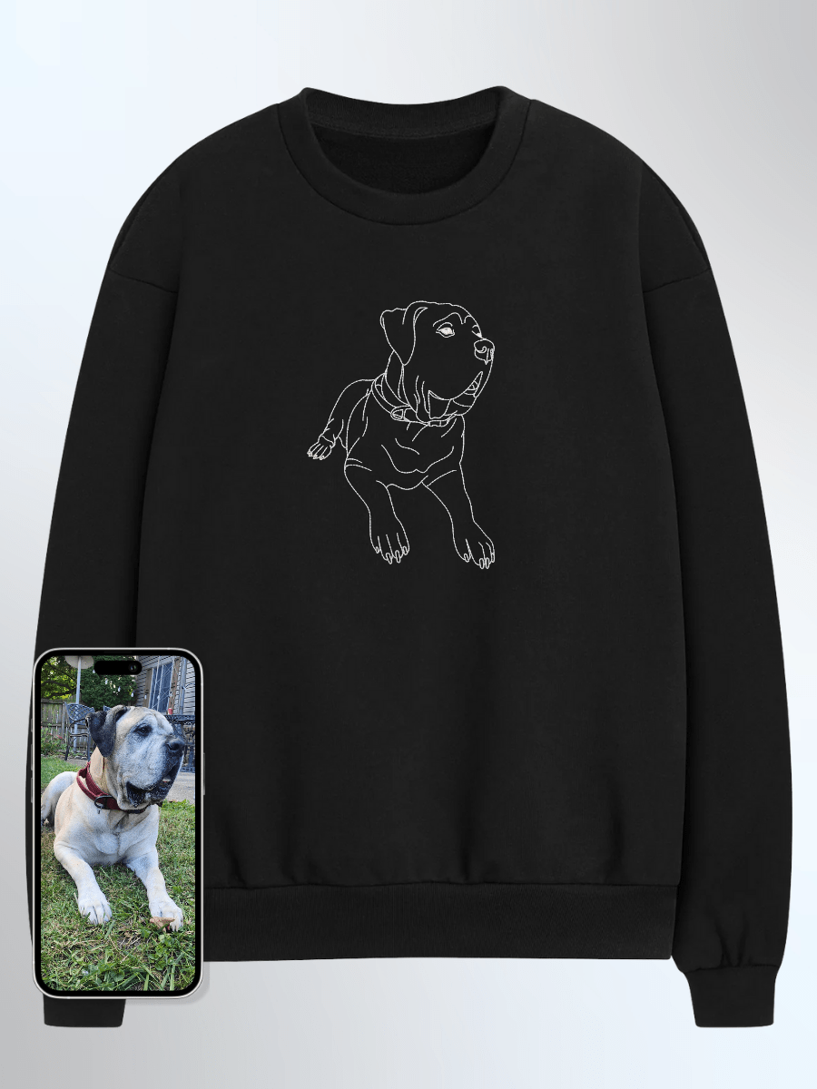 Pet Custom Embroidered Photo Sweatshirt - Soulmate Customs