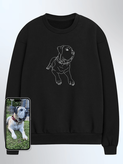 Pet Custom Embroidered Photo Sweatshirt - Soulmate Customs