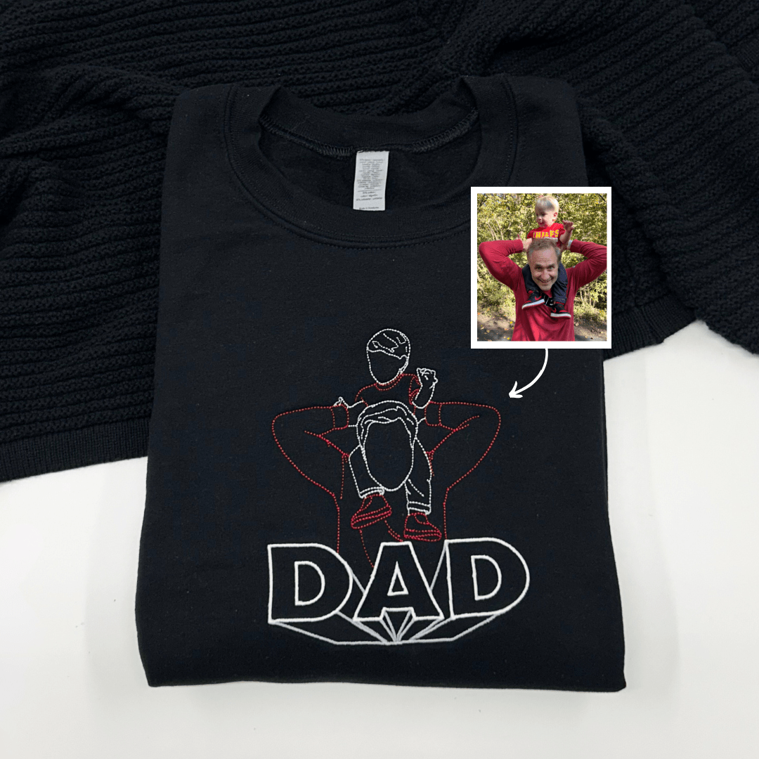 Super DAD Crewneck with photo - Soulmate Customs