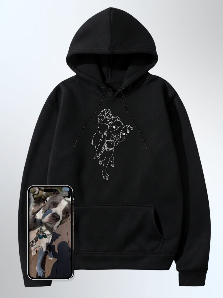 Pet Custom Embroidered Photo Hoodie - Soulmate Customs
