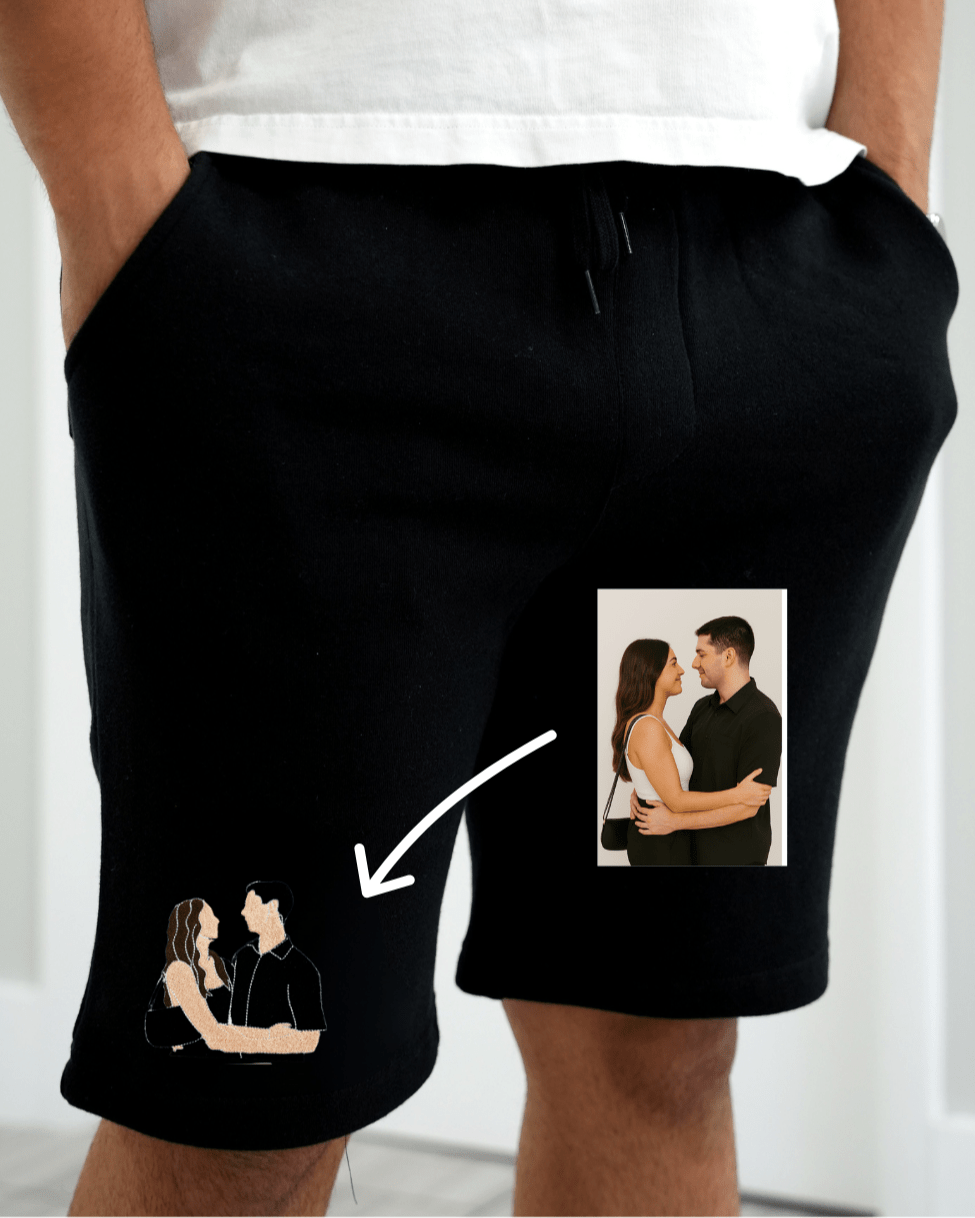 Custom Photo Outline Men's Shorts - Soulmate Customs