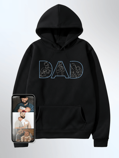 Dad Custom Embroidered Photo Hoodie - Soulmate Customs