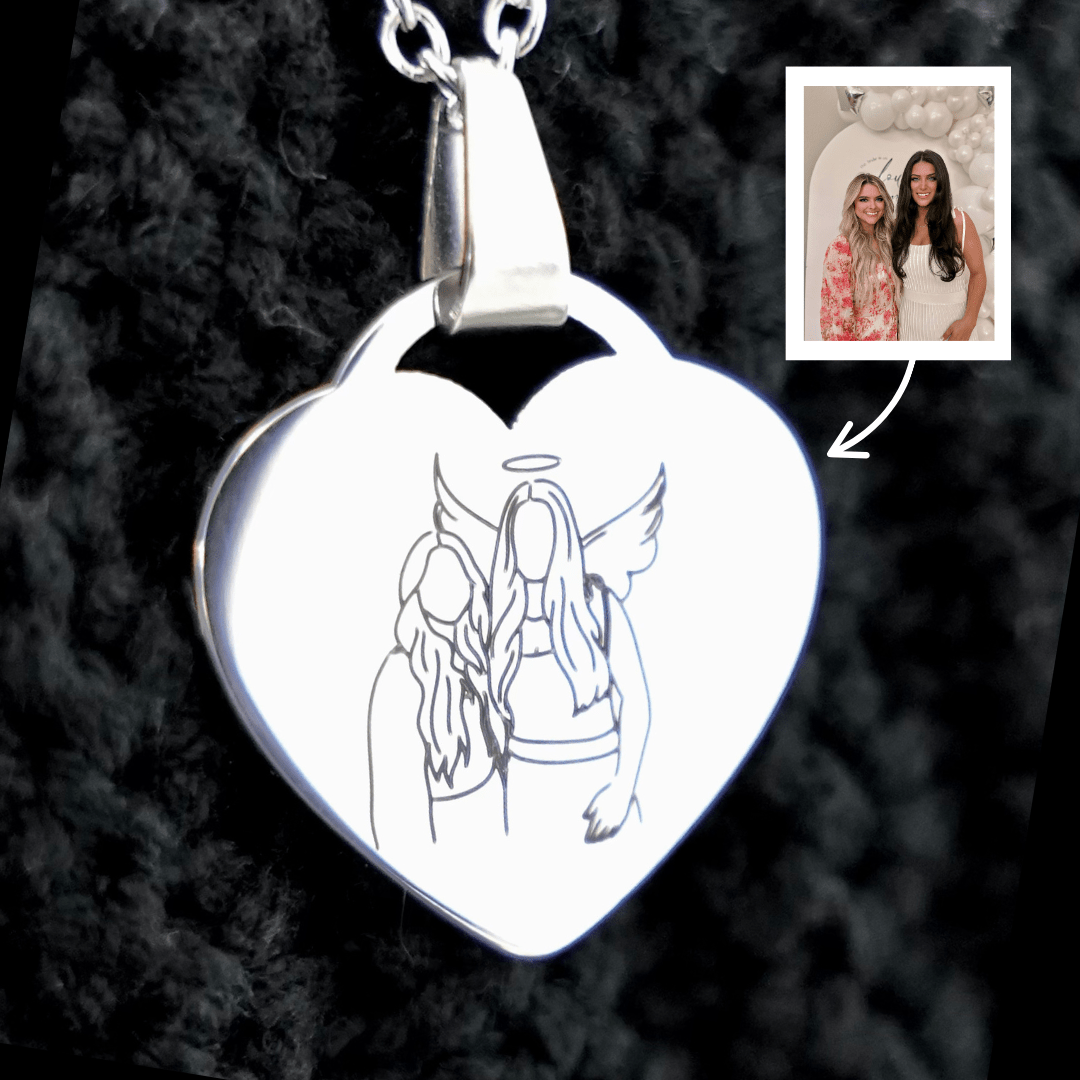 Custom Memorial Heart Necklace - Soulmate Customs