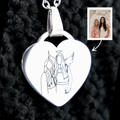 Custom Memorial Heart Necklace - Soulmate Customs