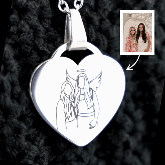 Custom Memorial Heart Necklace - Soulmate Customs
