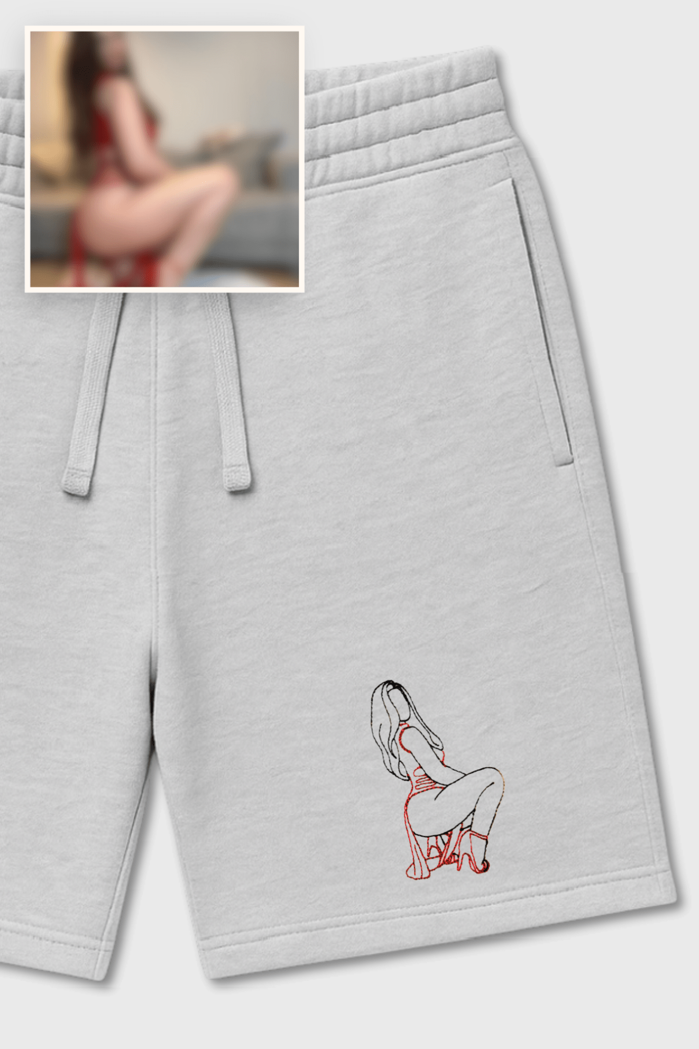 Spicy Photo Outline Men's Shorts - Soulmate Customs
