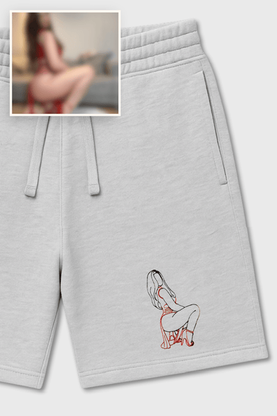 Spicy Photo Outline Men's Shorts - Soulmate Customs