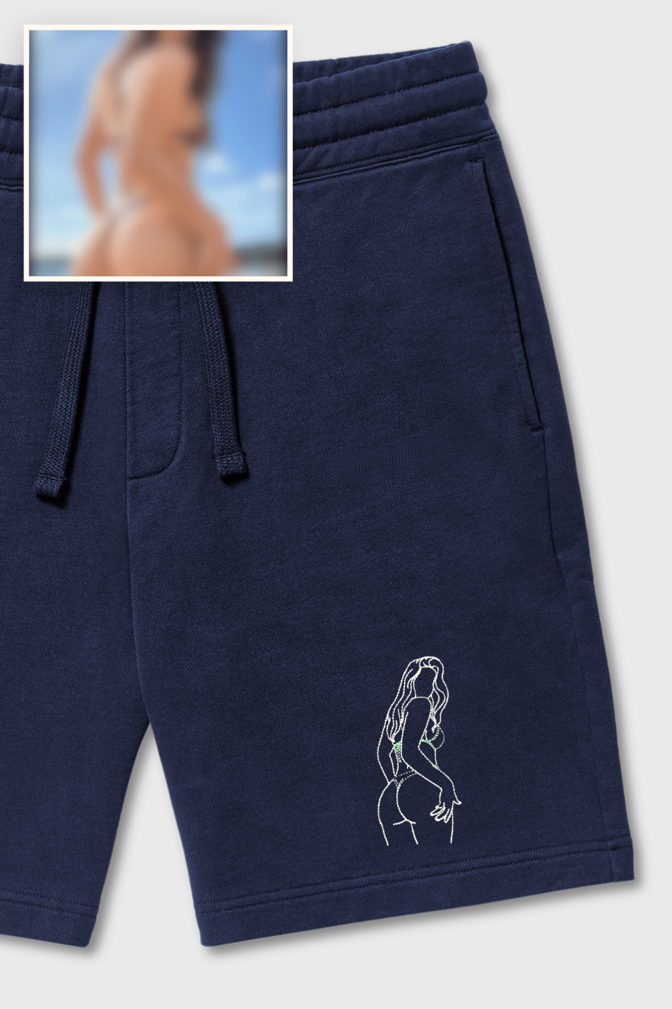 Spicy Photo Outline Men's Shorts - Soulmate Customs
