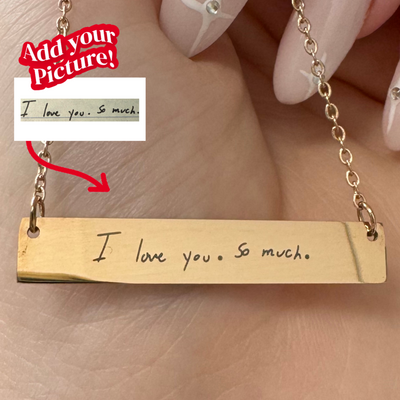 Custom Soulmate© Bar Necklace Personalized Message