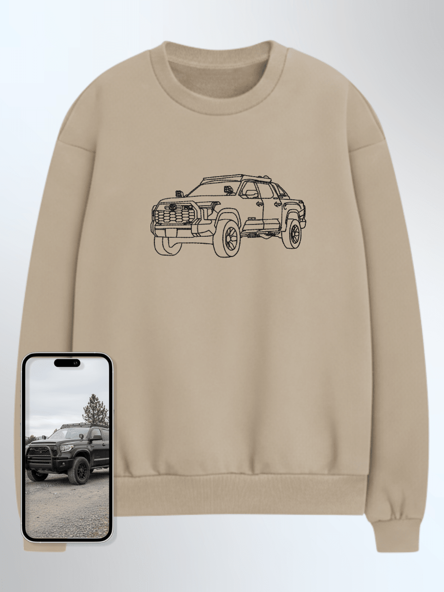 Automobile Custom Embroidered Photo Sweatshirt - Soulmate Customs