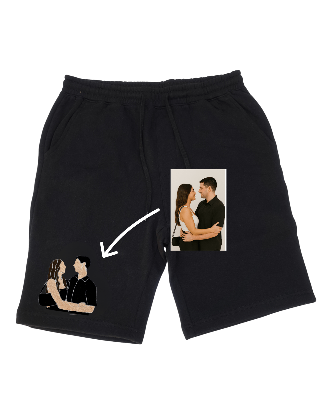 Custom Photo Outline Men's Shorts - Soulmate Customs