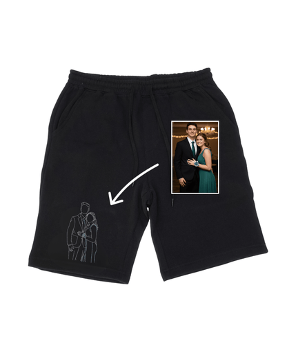 Custom Embroidered Photo Men's Shorts - Soulmate Customs