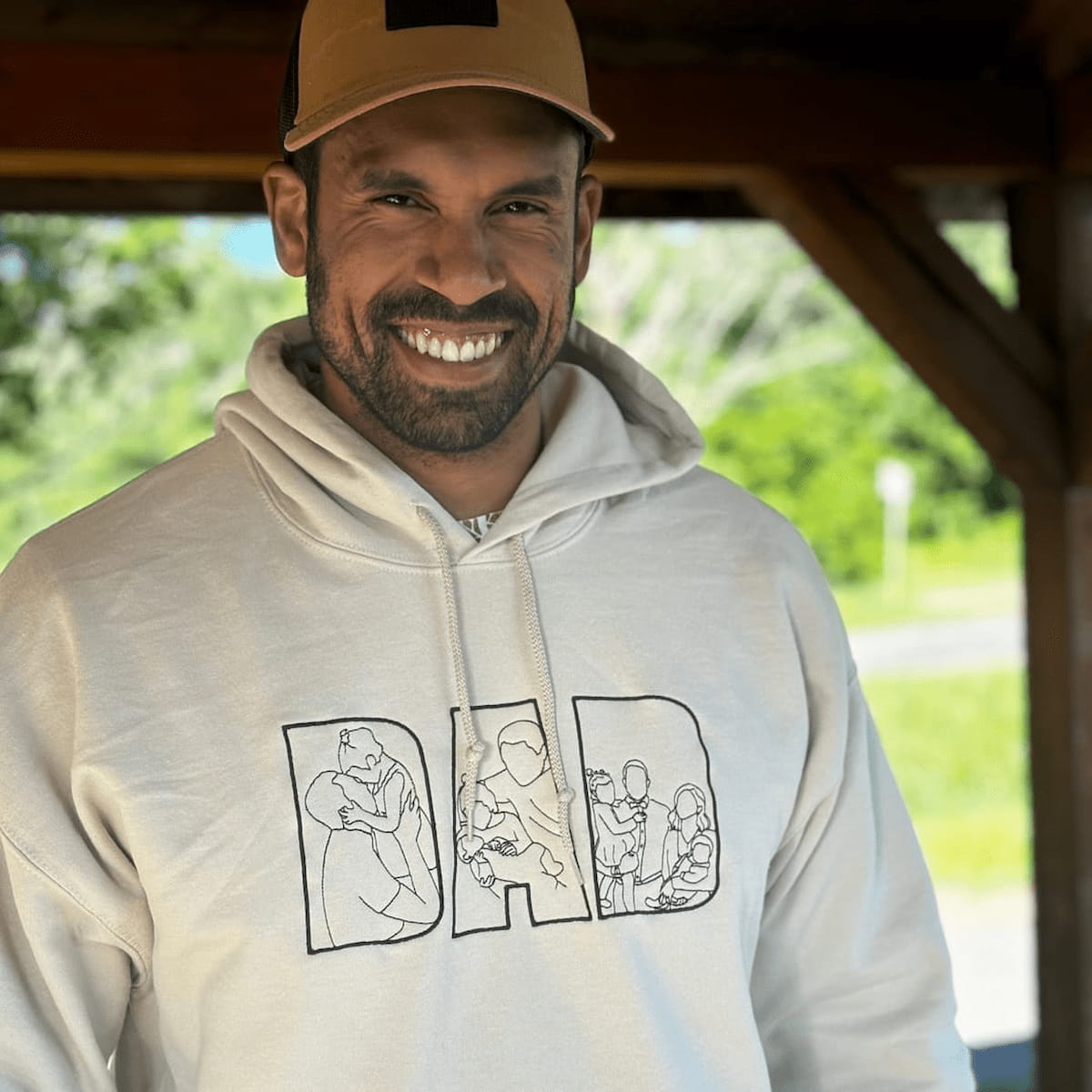 Embroidered "DAD" Hoodie - Soulmate Customs© - Soulmate Customs