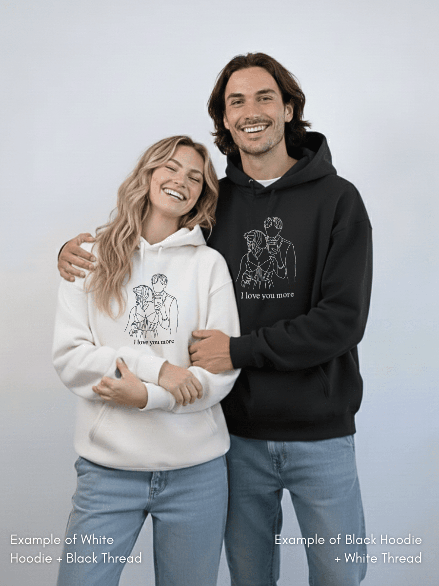 Soulmate Custom Embroidered Photo Hoodie - Soulmate Customs
