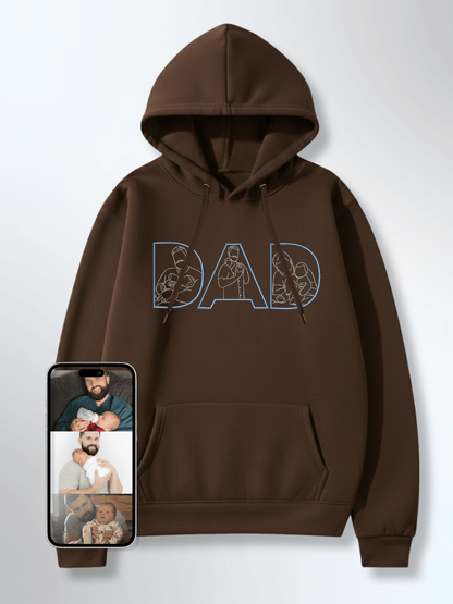 Dad Custom Embroidered Photo Hoodie - Soulmate Customs