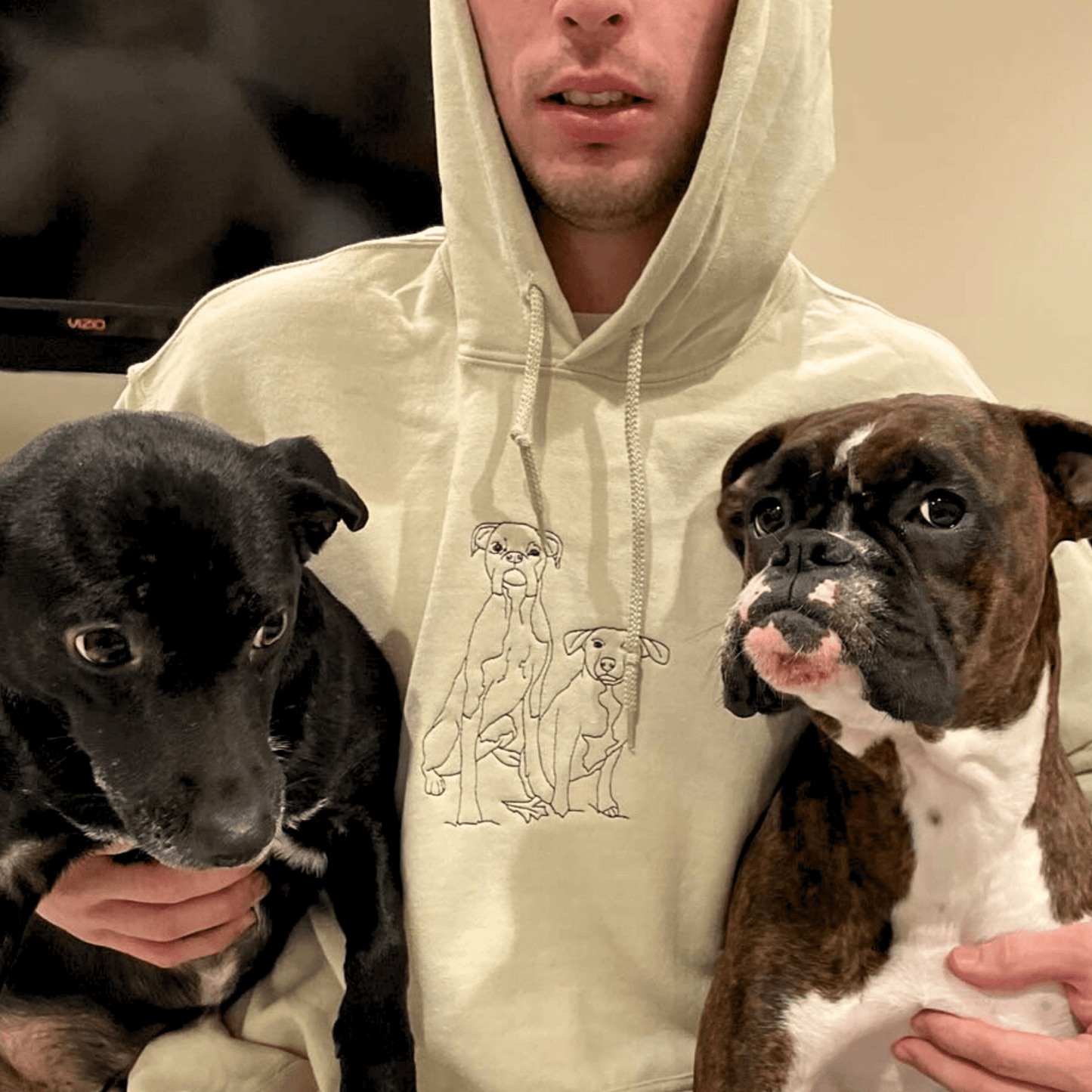 Embroidered Pet Hoodie - Soulmate Customs© - Soulmate Customs