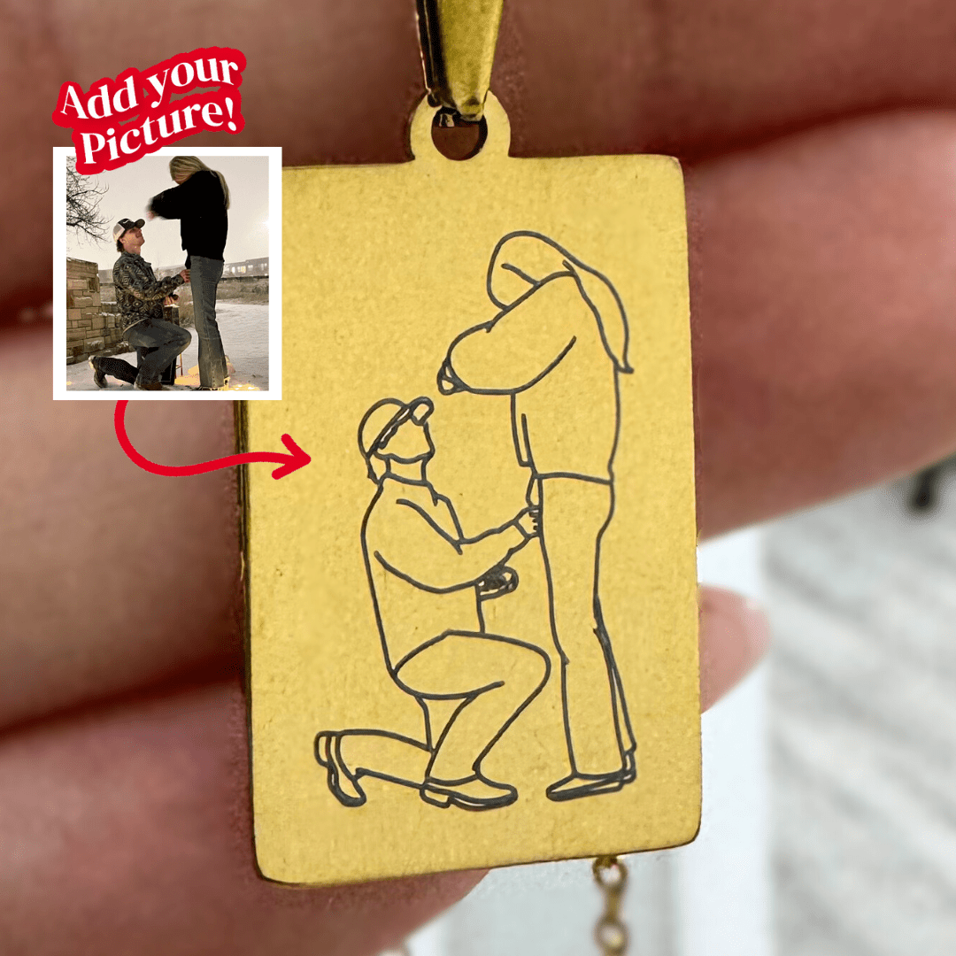 Custom Soulmate© Tag Outline Necklace - Soulmate Customs