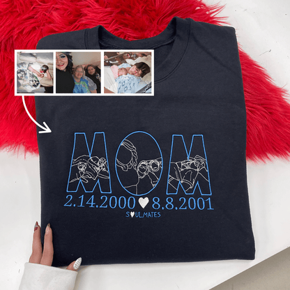 MOM Custom Photo Hoodie - 3 Photo Design - Soulmate Customs