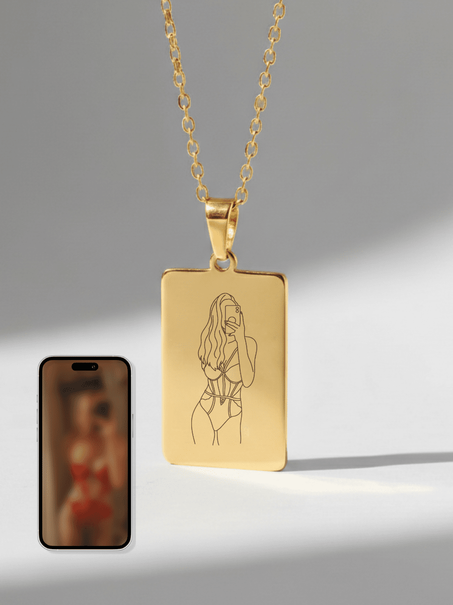 Spicy Custom Engraved Photo Tag Necklace - Soulmate Customs