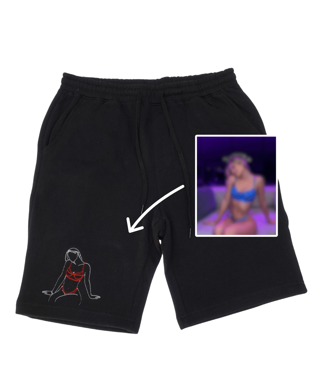 Spicy Photo Outline Men's Shorts - Soulmate Customs