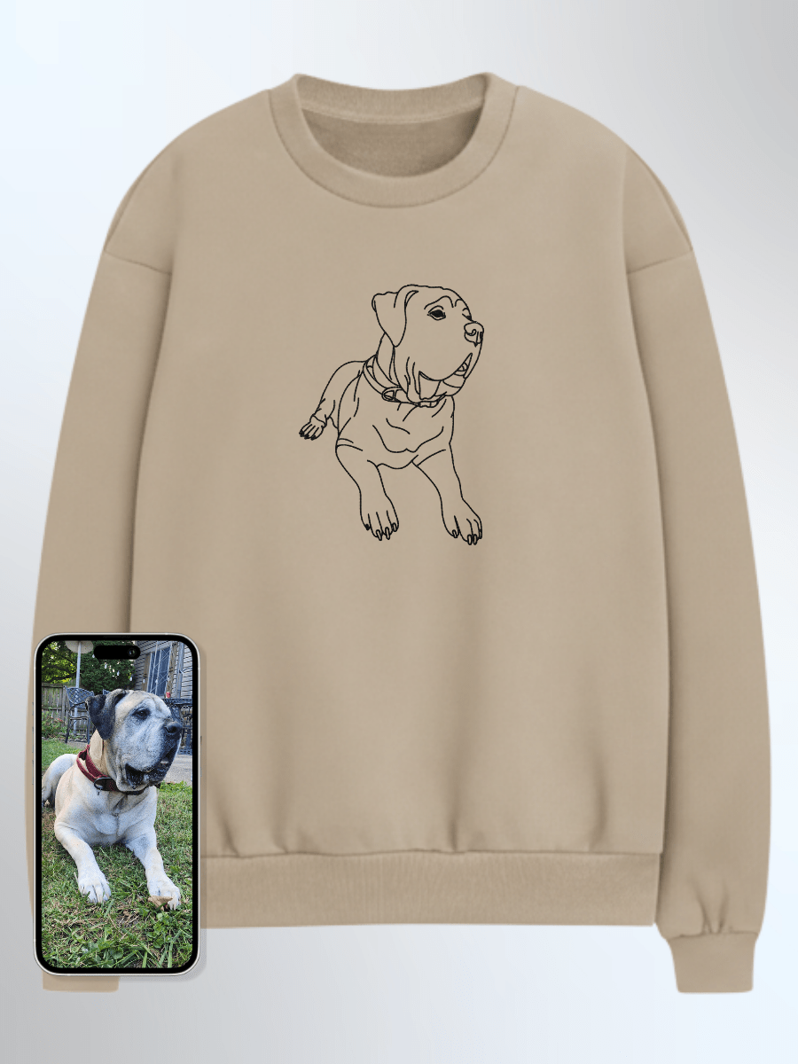 Pet Custom Embroidered Photo Sweatshirt - Soulmate Customs