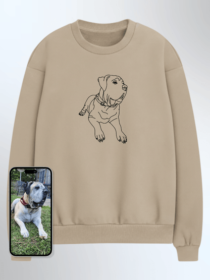 Pet Custom Embroidered Photo Sweatshirt - Soulmate Customs
