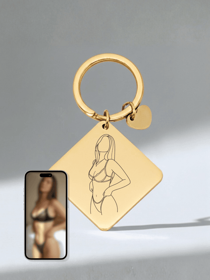 Spicy Custom Engraved Photo Keychain - Soulmate Customs