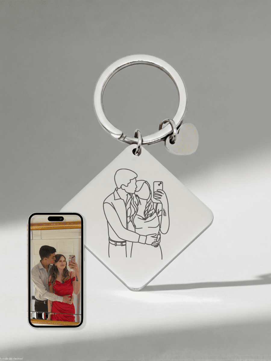 Soulmate Custom Engraved Photo Keychain - Soulmate Customs