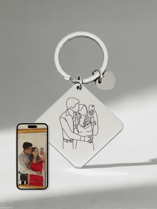 Soulmate Custom Engraved Photo Keychain - Soulmate Customs