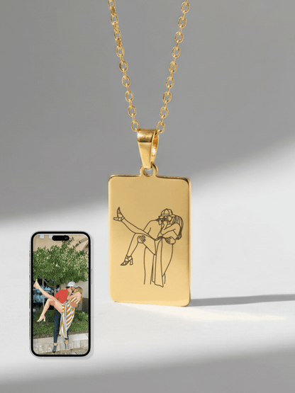 Soulmate Custom Engraved Photo Tag Necklace - Soulmate Customs