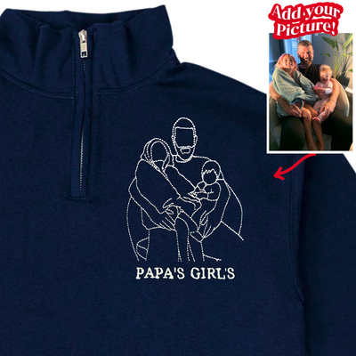 Embroidered Father's Day Quarter-Zip Sweatshirt