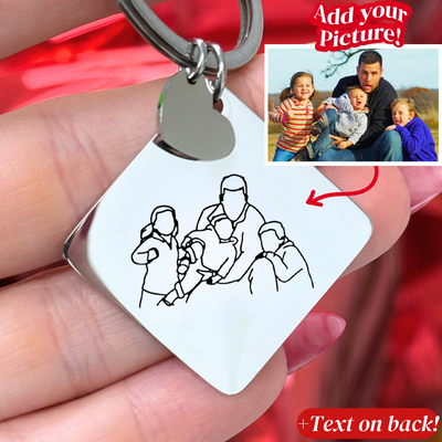 Custom Engraved Father's Day Keychain