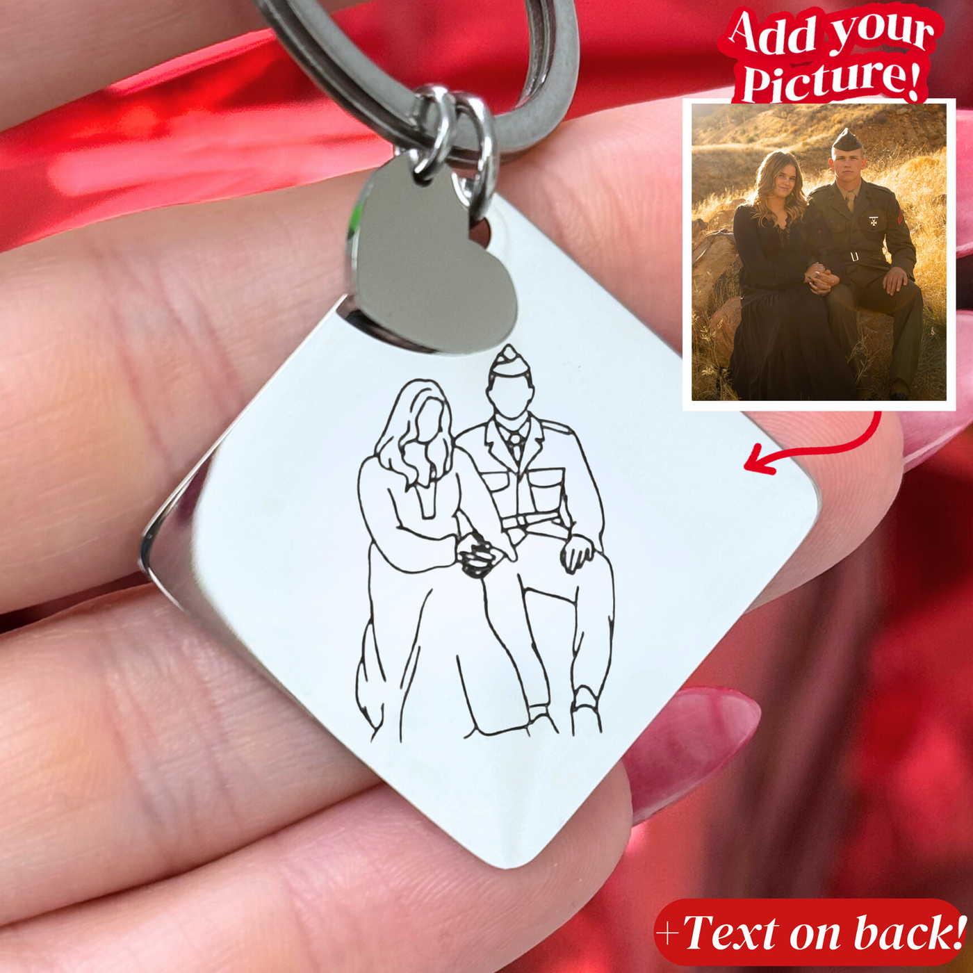 Custom Engraved Father's Day Keychain