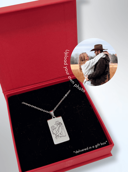 Soulmate Custom Engraved Photo Tag Necklace - Soulmate Customs