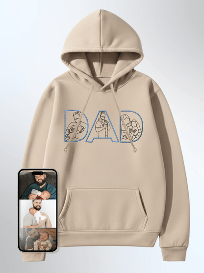 Dad Custom Embroidered Photo Hoodie - Soulmate Customs