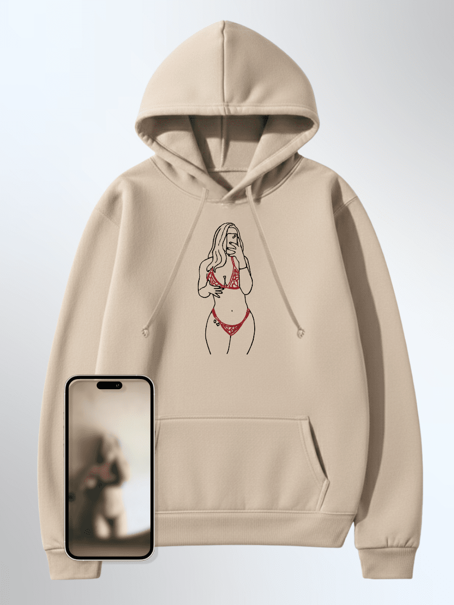 Spicy Custom Embroidered Photo Hoodie - Soulmate Customs