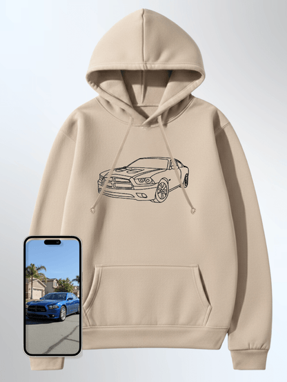 Automobile Custom Embroidered Photo Hoodie - Soulmate Customs