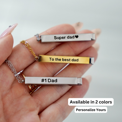 Father's Day Custom Soulmate© Secret Message Necklace
