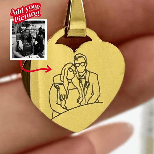Custom Soulmate© Heart Necklace Photo Outline - Soulmate Customs