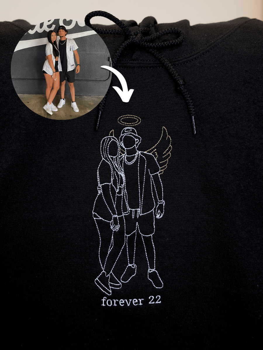 Custom Memorial Photo Embroidery Template - Soulmate Customs