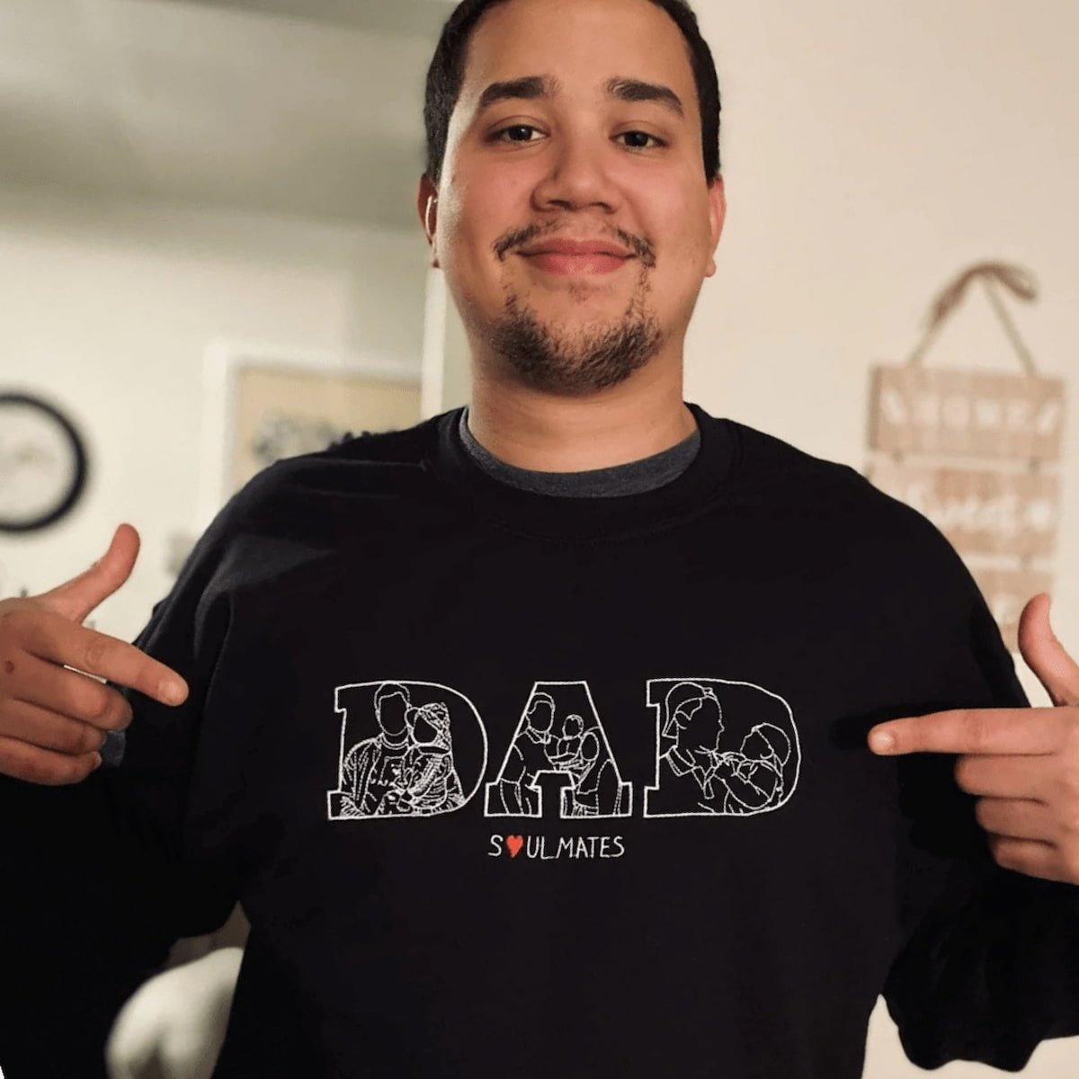 Embroidered "DAD" Hoodie - Soulmate Customs© - Soulmate Customs