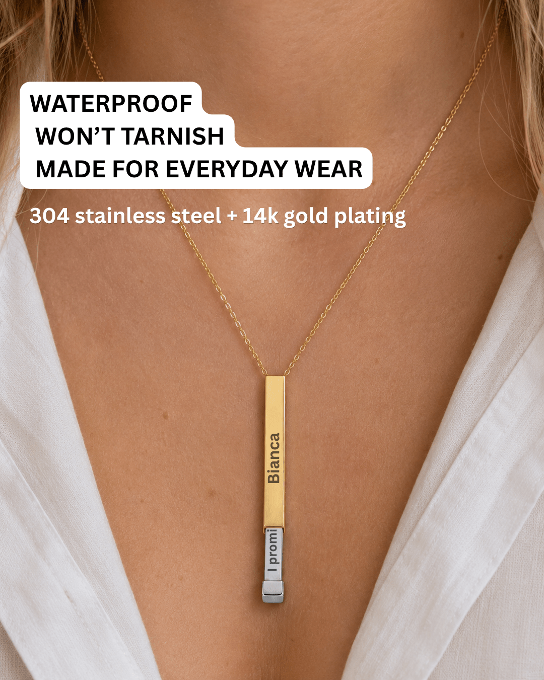 Custom Text Engraved Secret Message Necklace - Soulmate Customs