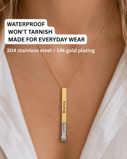 Custom Text Engraved Secret Message Necklace - Soulmate Customs