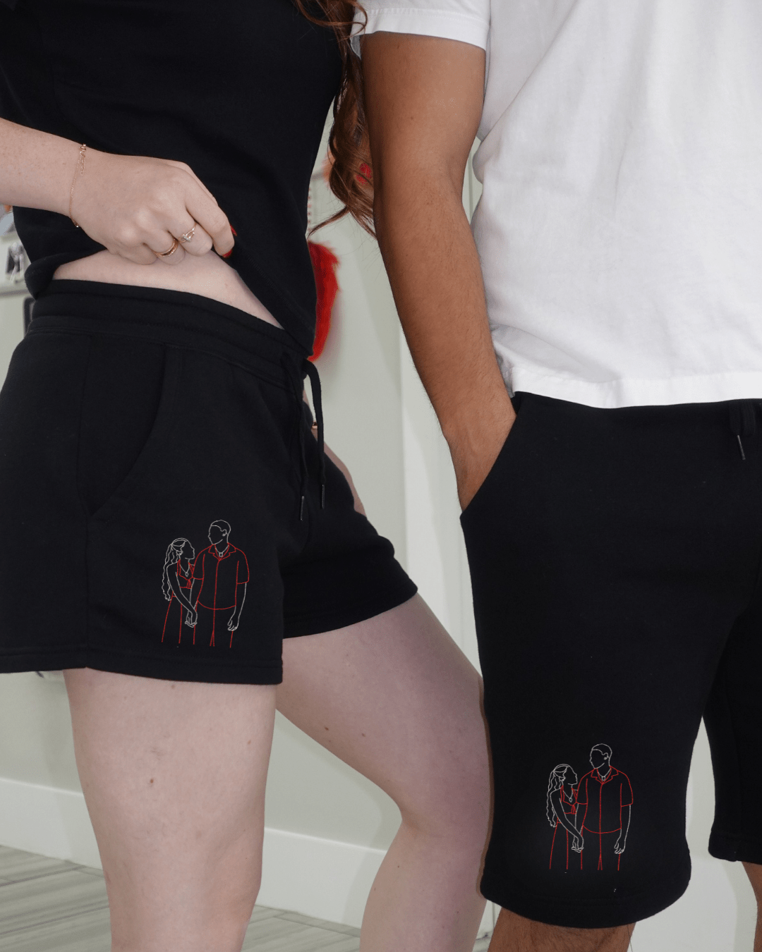 Custom Embroidered Photo Men's Shorts - Soulmate Customs