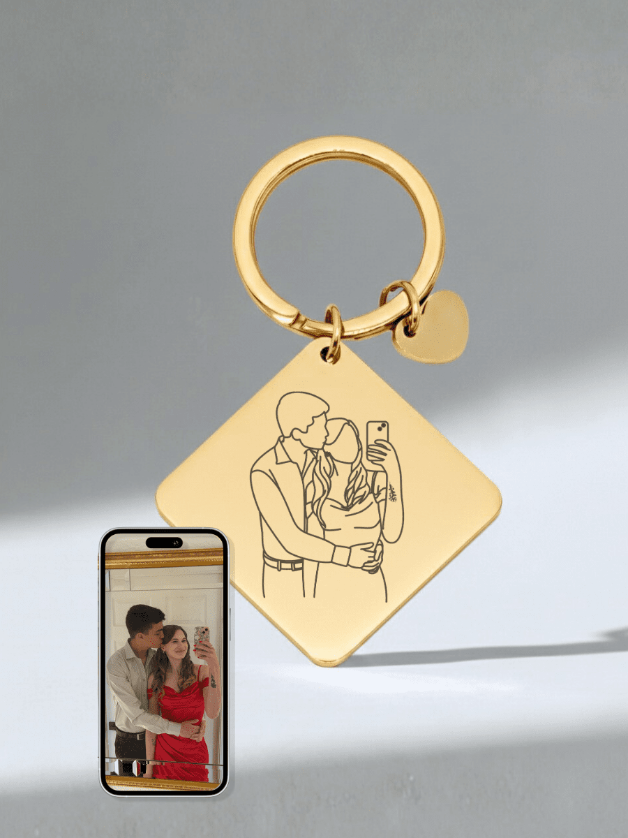 Soulmate Custom Engraved Photo Keychain - Soulmate Customs